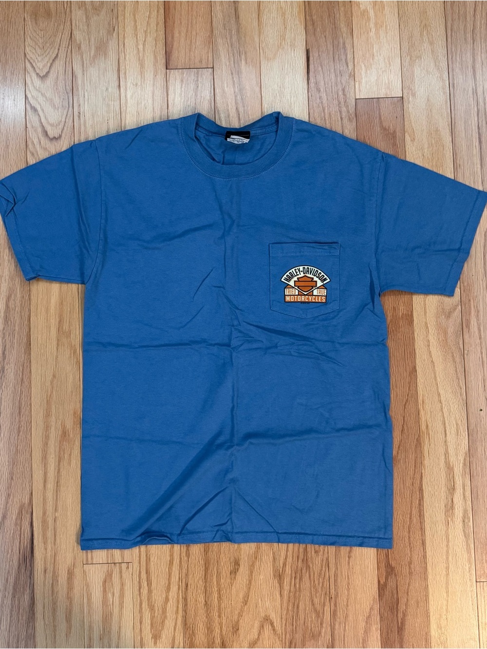 Harley Davidson 2018 Myrtle Beach Pocket T-Shirt Blue Medium